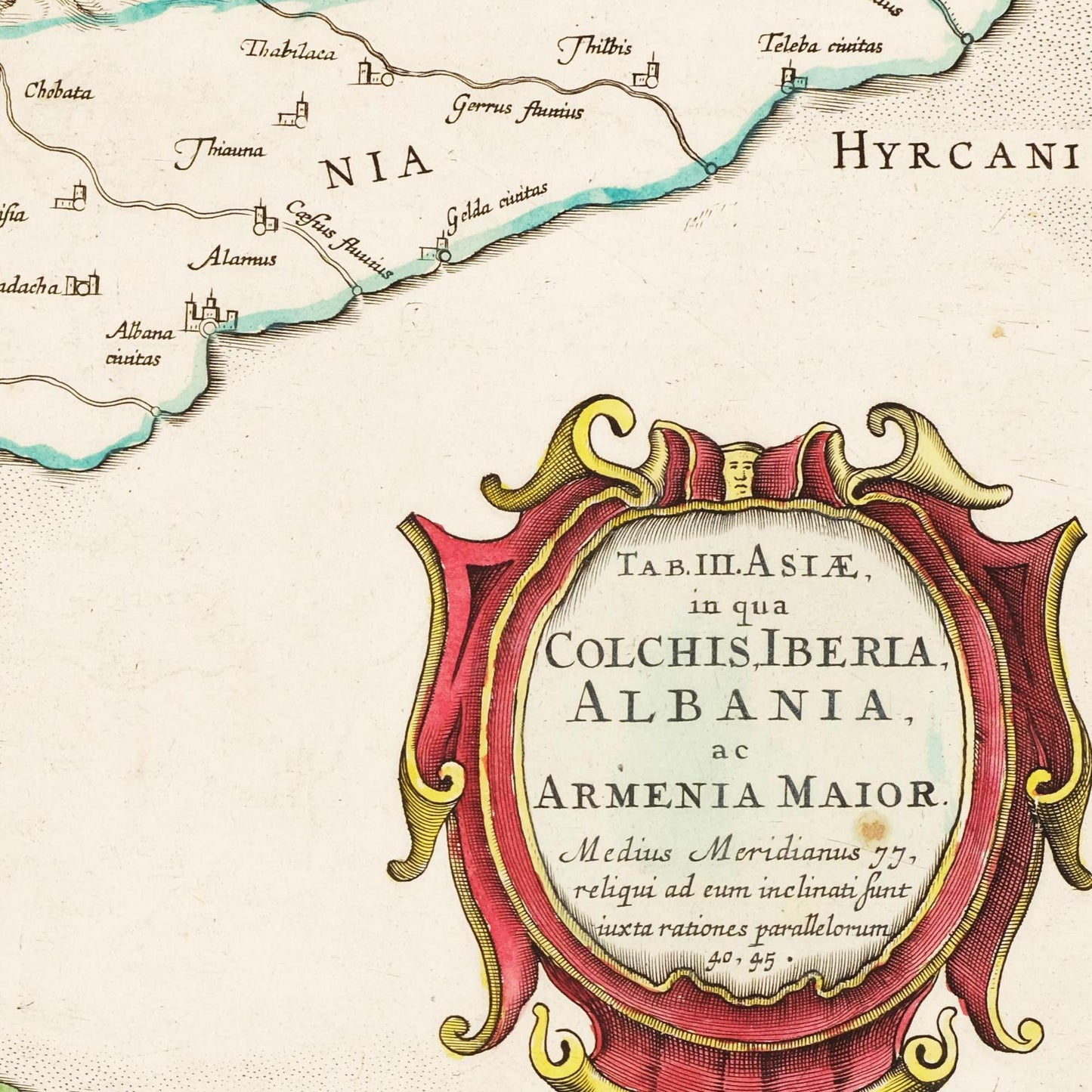 Historische Landkarte Kaukasus um 1704