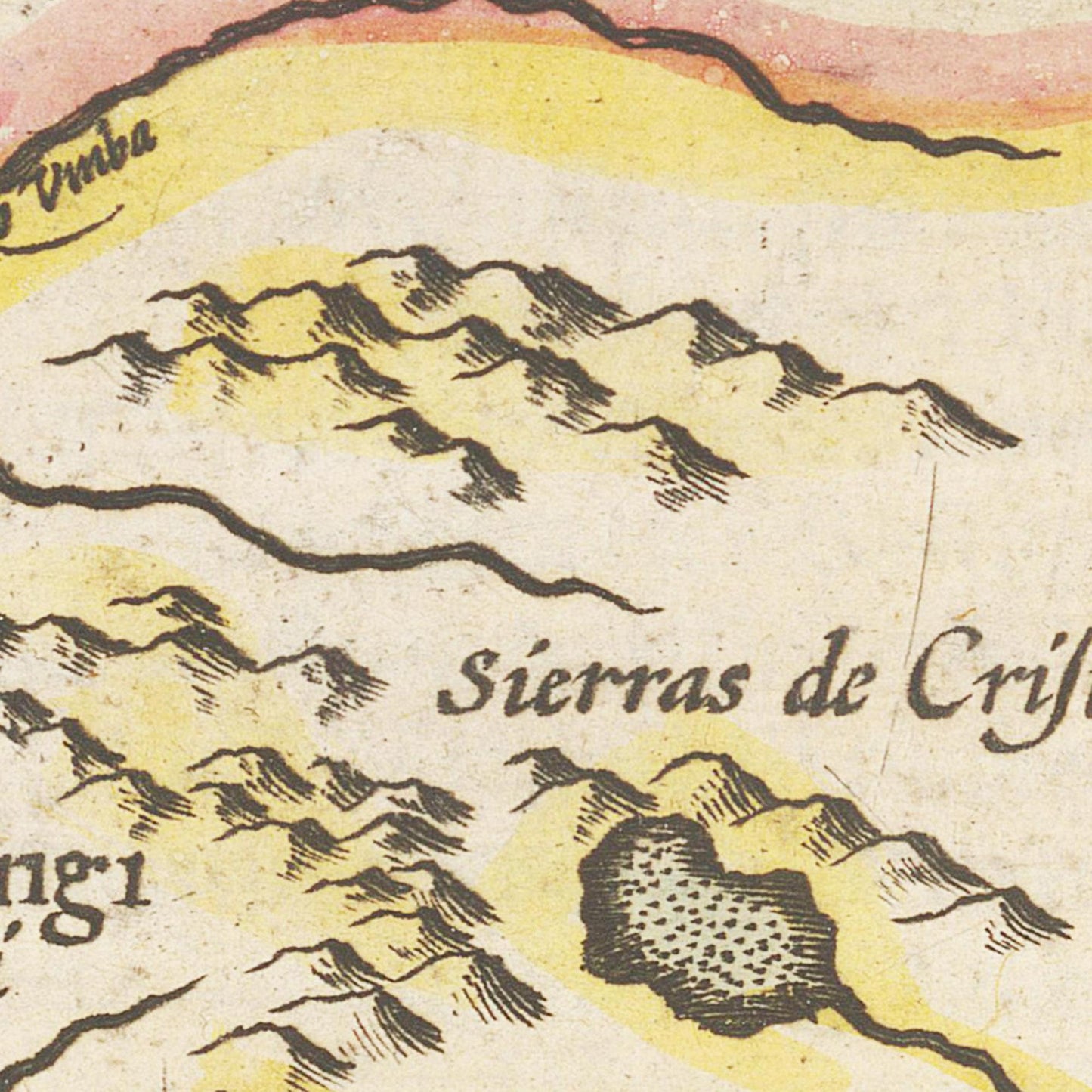 Historische Landkarte Kongo um 1609