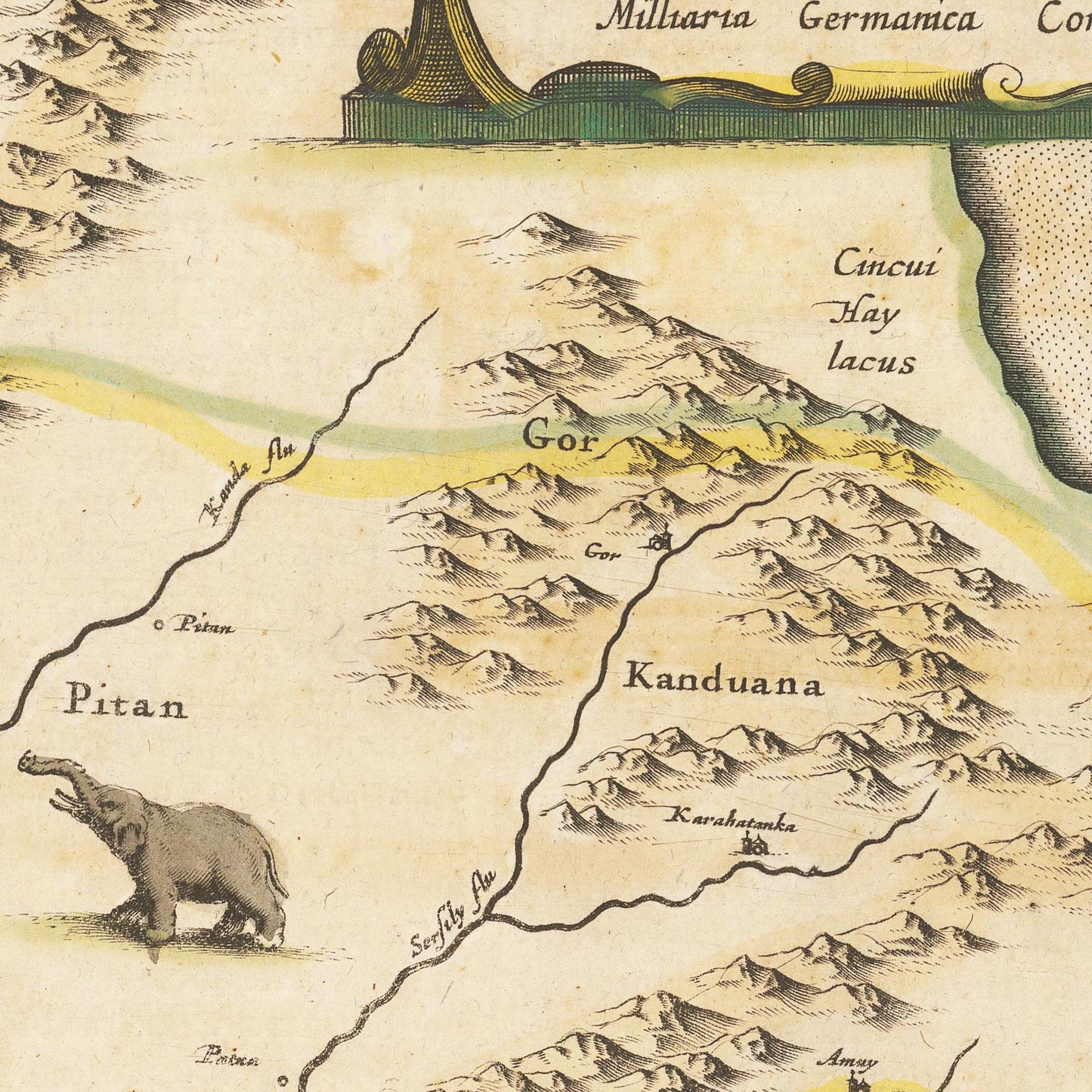 Historische Landkarte Mongolisches Imperium um 1638