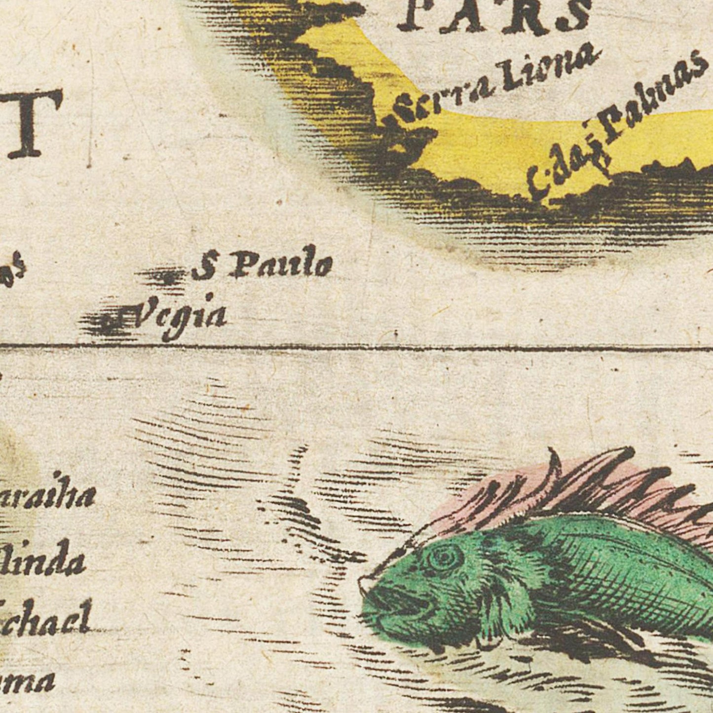 Historische Landkarte Südamerika um 1609