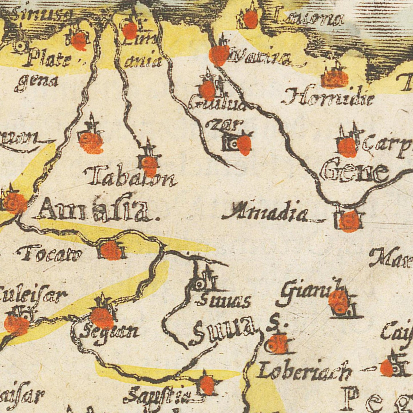 Historische Landkarte Türkei um 1609
