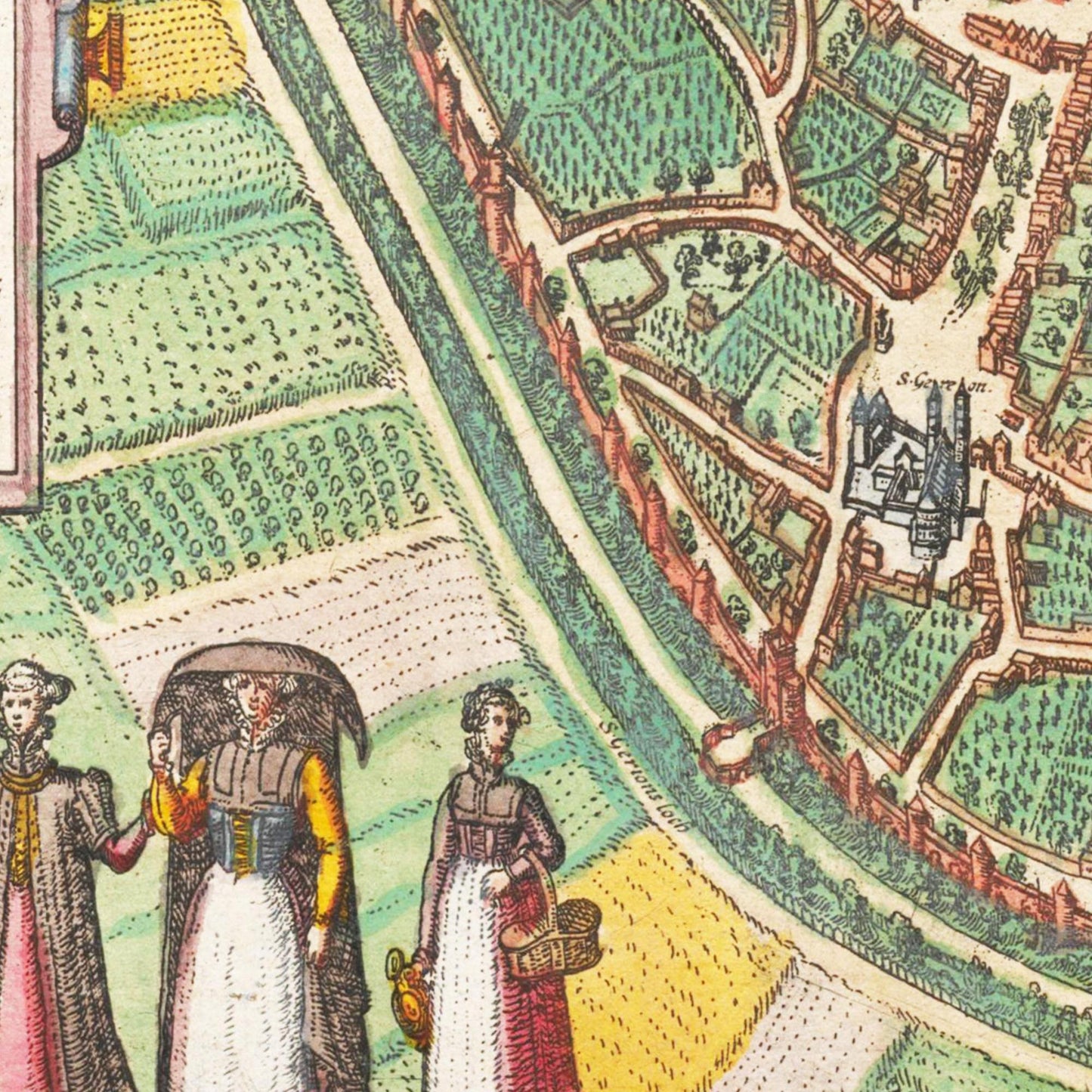 Historischer Stadtplan Köln um 1570