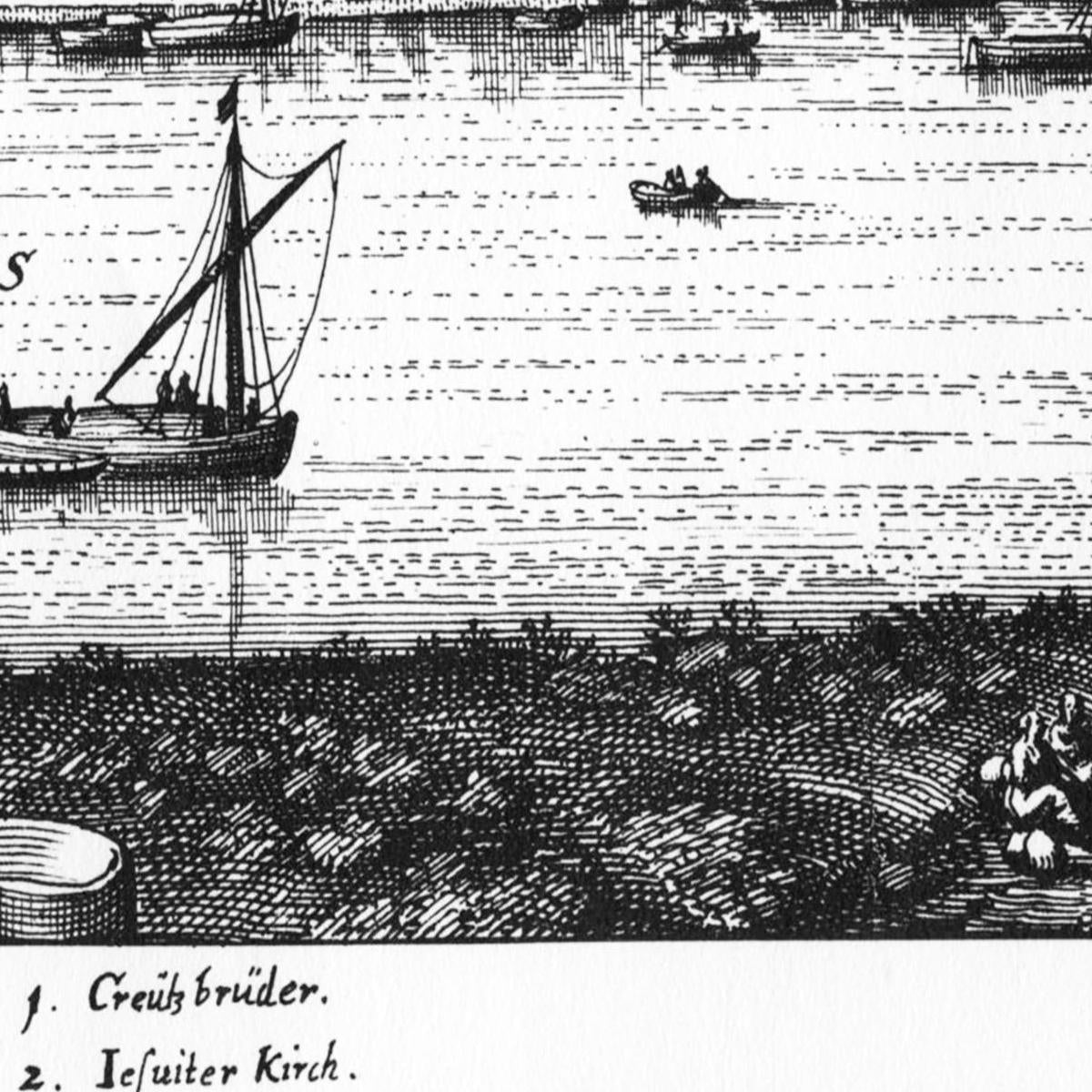 Historische Stadtansicht Düsseldorf um 1647