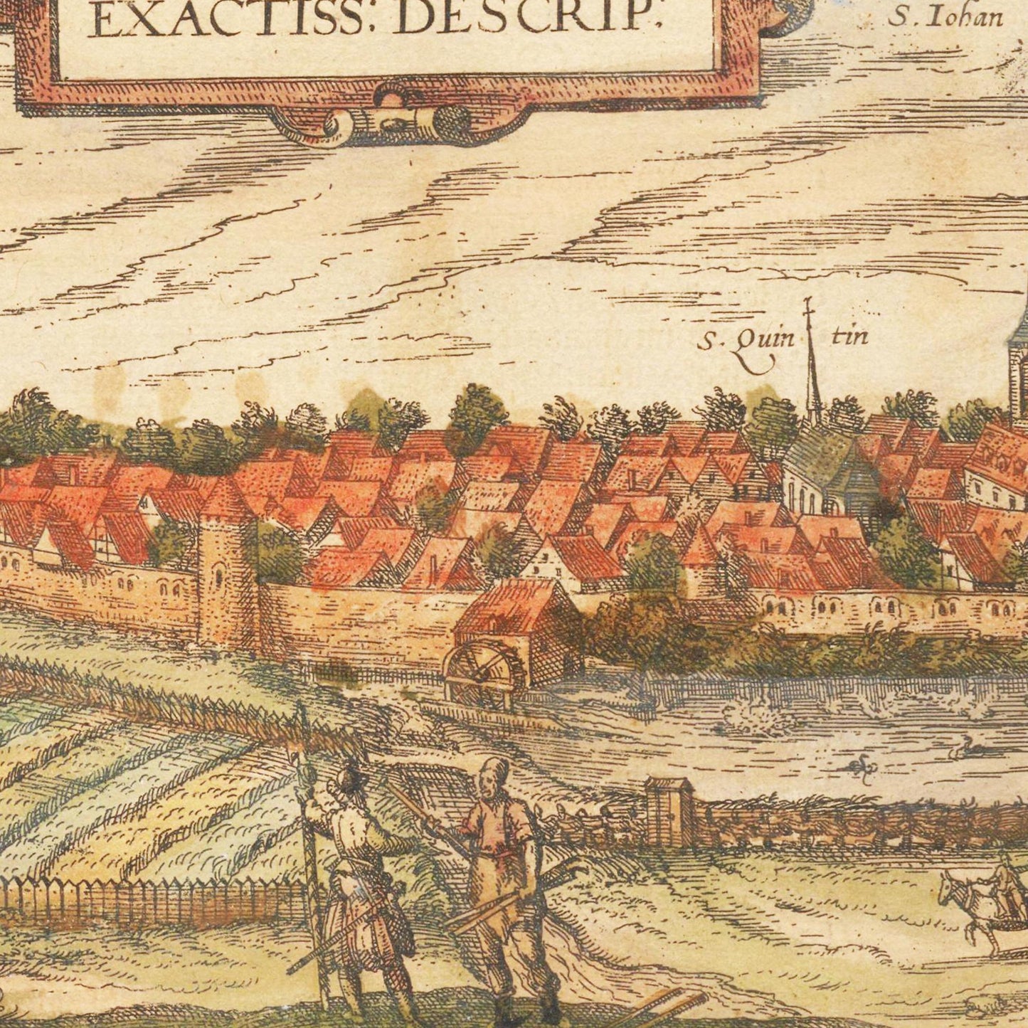 Historische Stadtansicht Essen um 1582