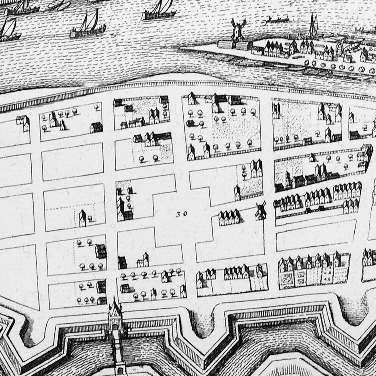 Historischer Stadtplan Bremen um 1650