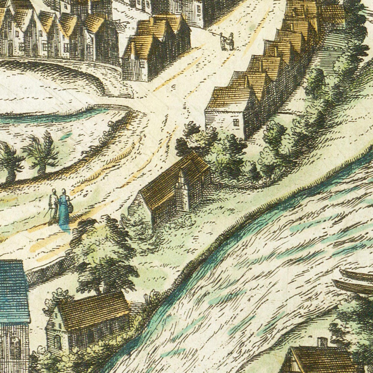 Historische Stadtansicht Kiel um 1612