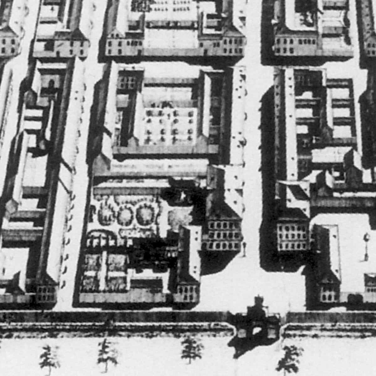 Historische Stadtansicht Krefeld um 1786