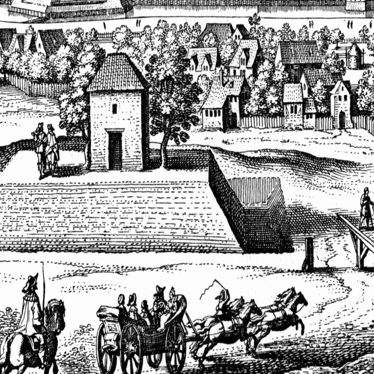 Historische Stadtansicht Lübeck um 1641