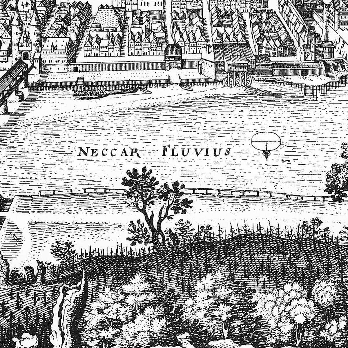 Historische Stadtansicht Heidelberg um 1645