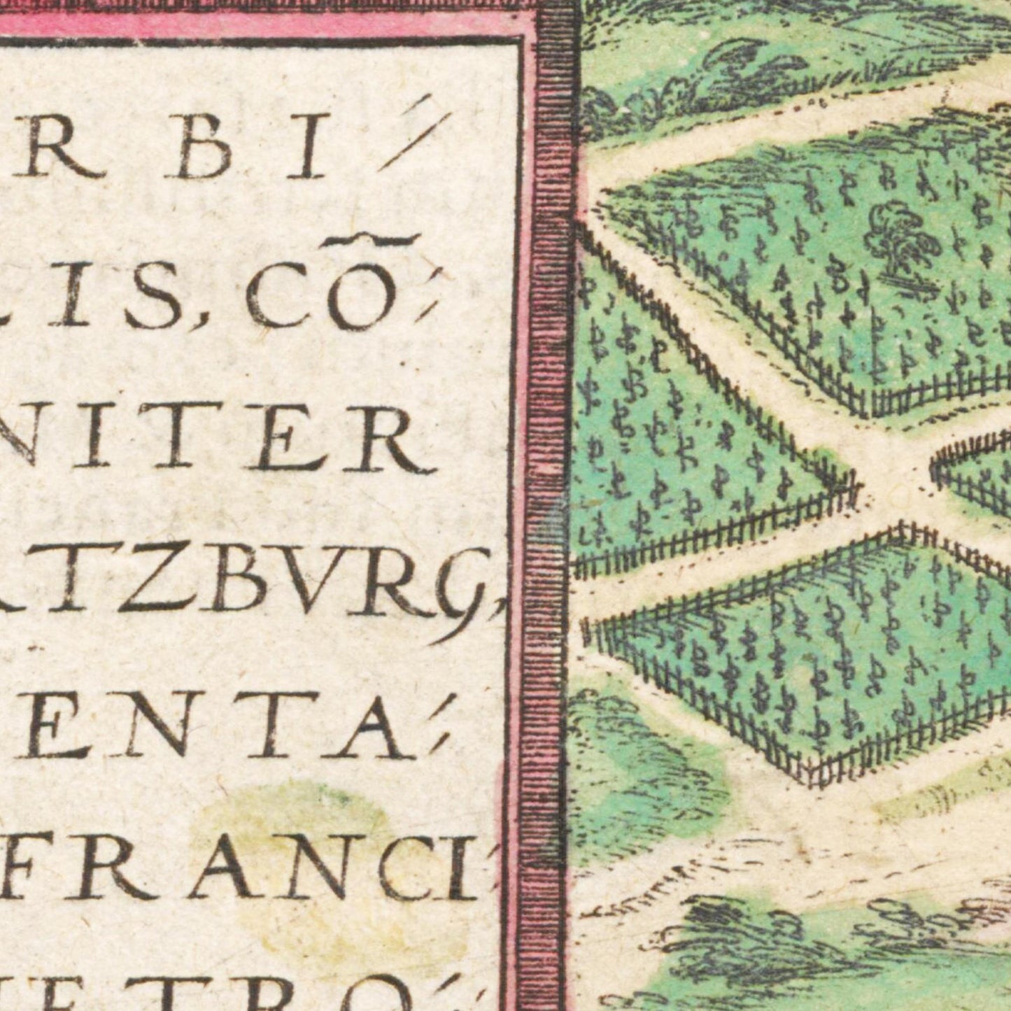 Historische Stadtansicht Würzburg um 1612