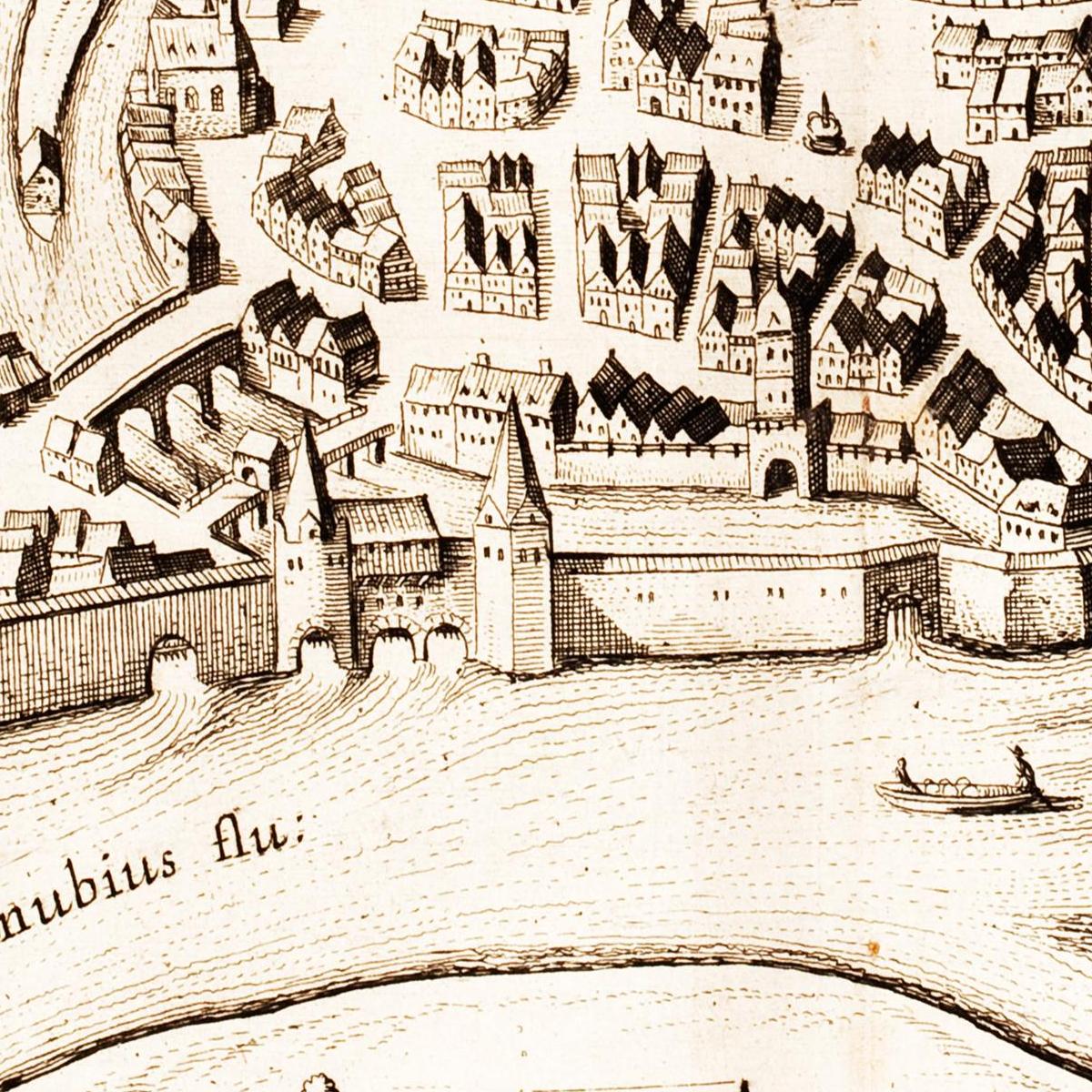 Historischer Stadtplan Ulm um 1642