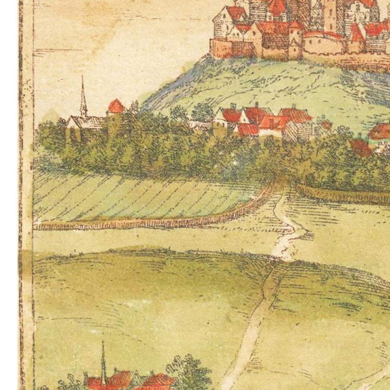 Historische Stadtansicht Quedlinburg um 1582