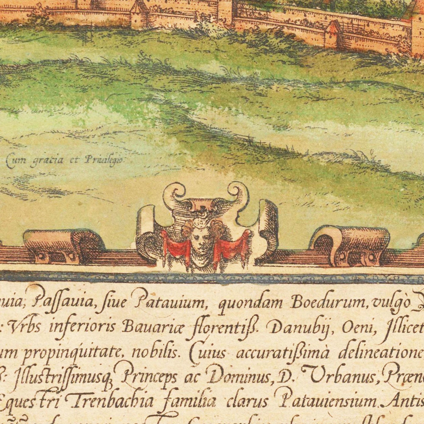 Historische Stadtansicht Passau um 1582