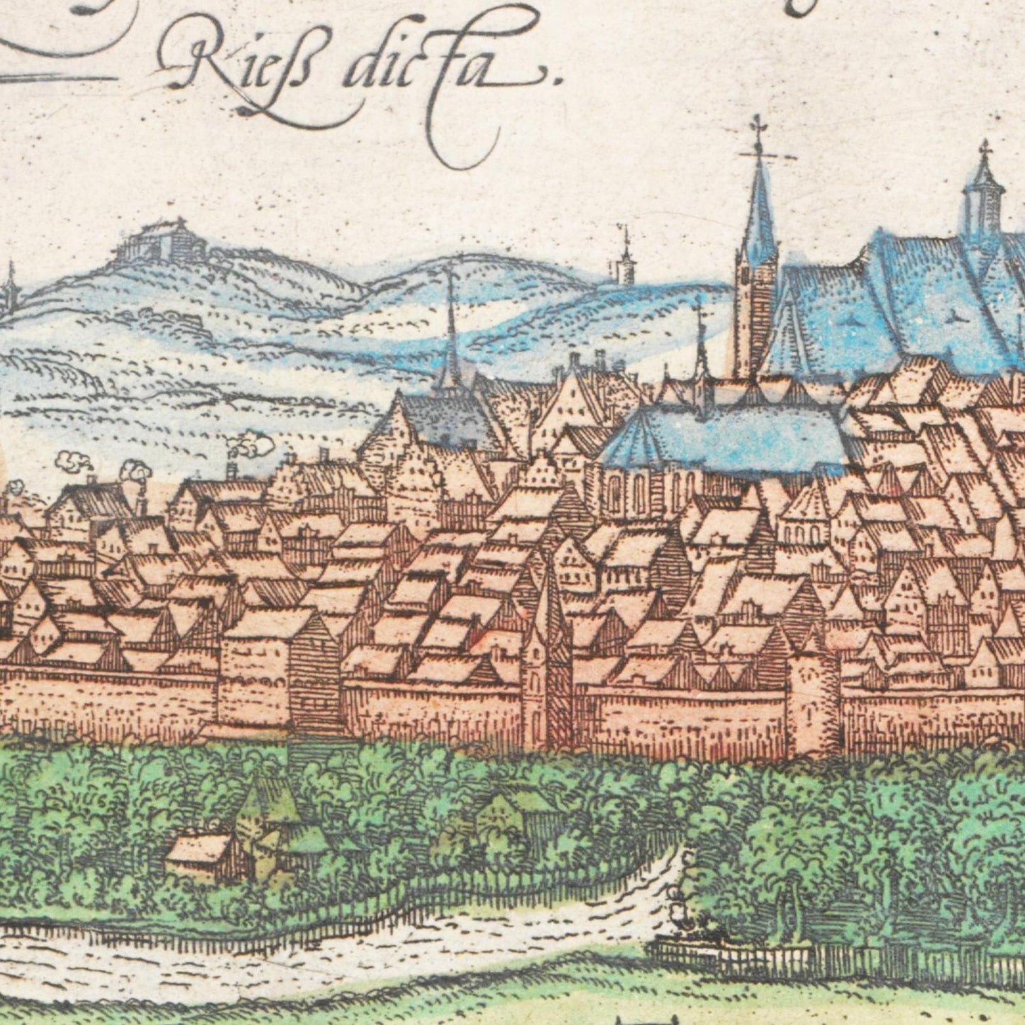 Historische Stadtansicht Nördlingen um 1570