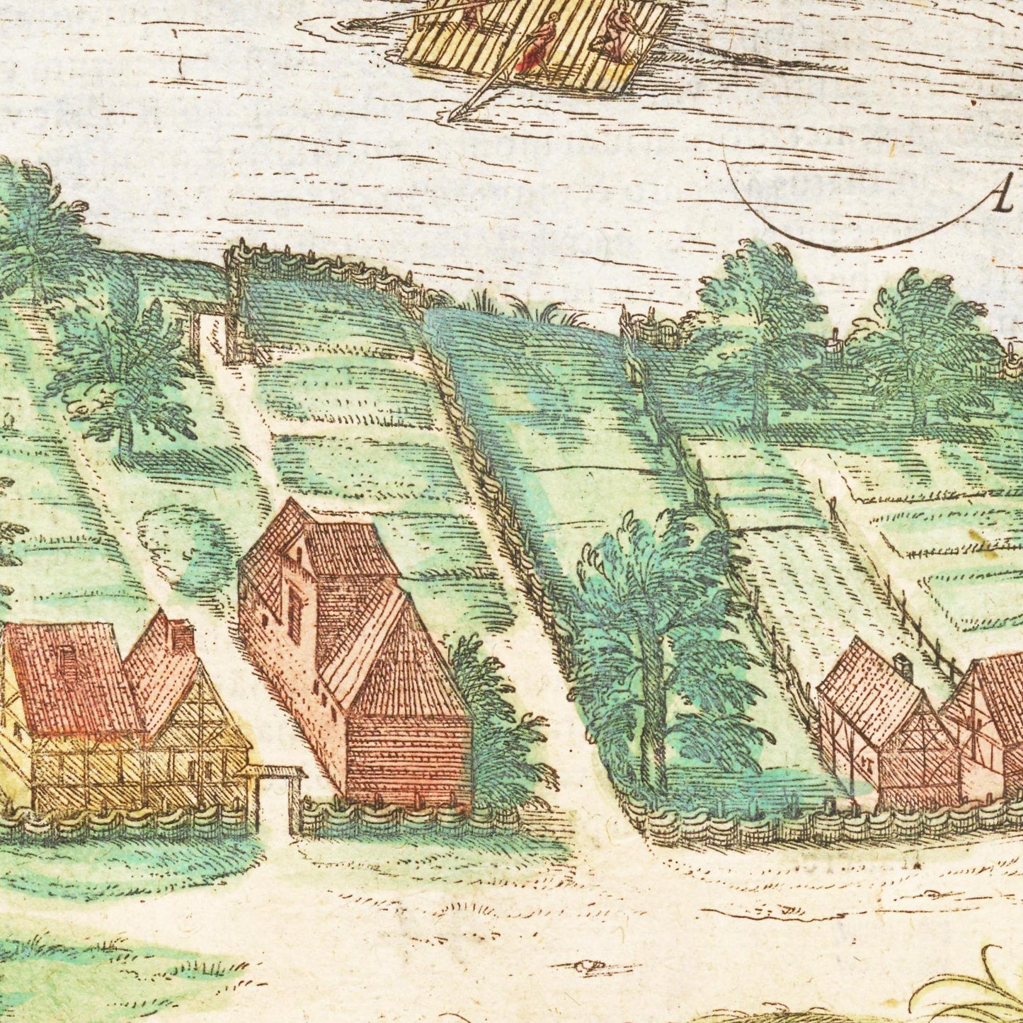 Historische Stadtansicht Meißen um 1575