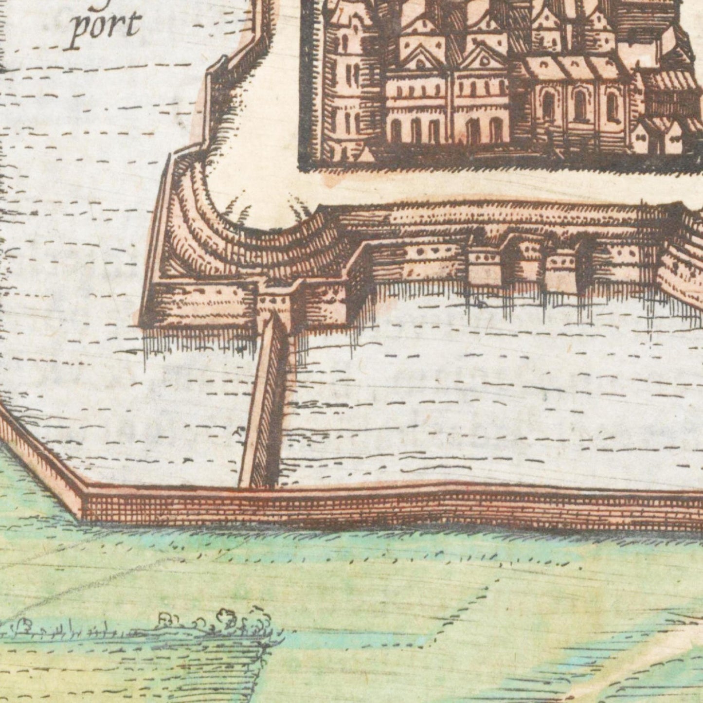 Historische Stadtansicht Wittenberg um 1570