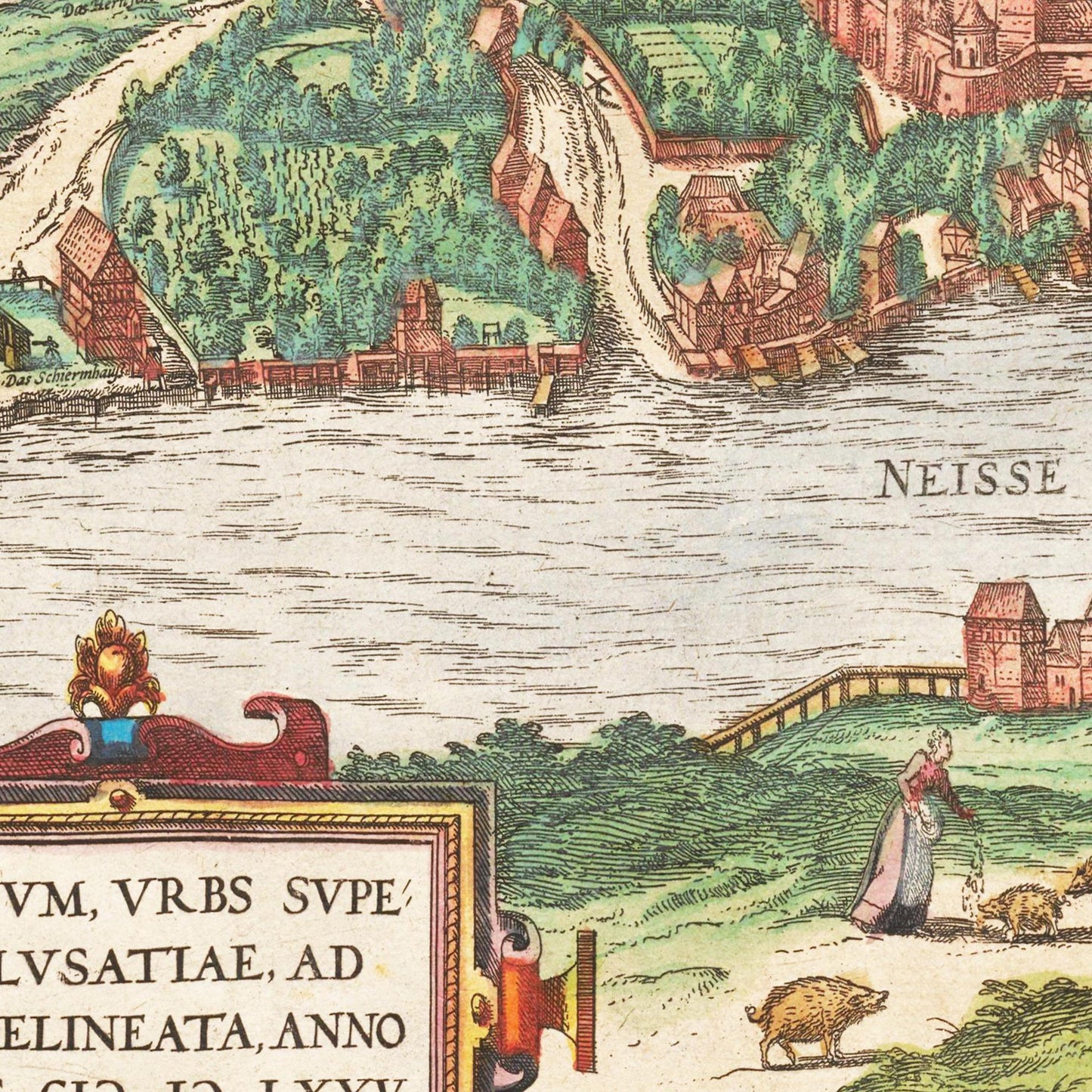 Historische Stadtansicht Görlitz um 1592
