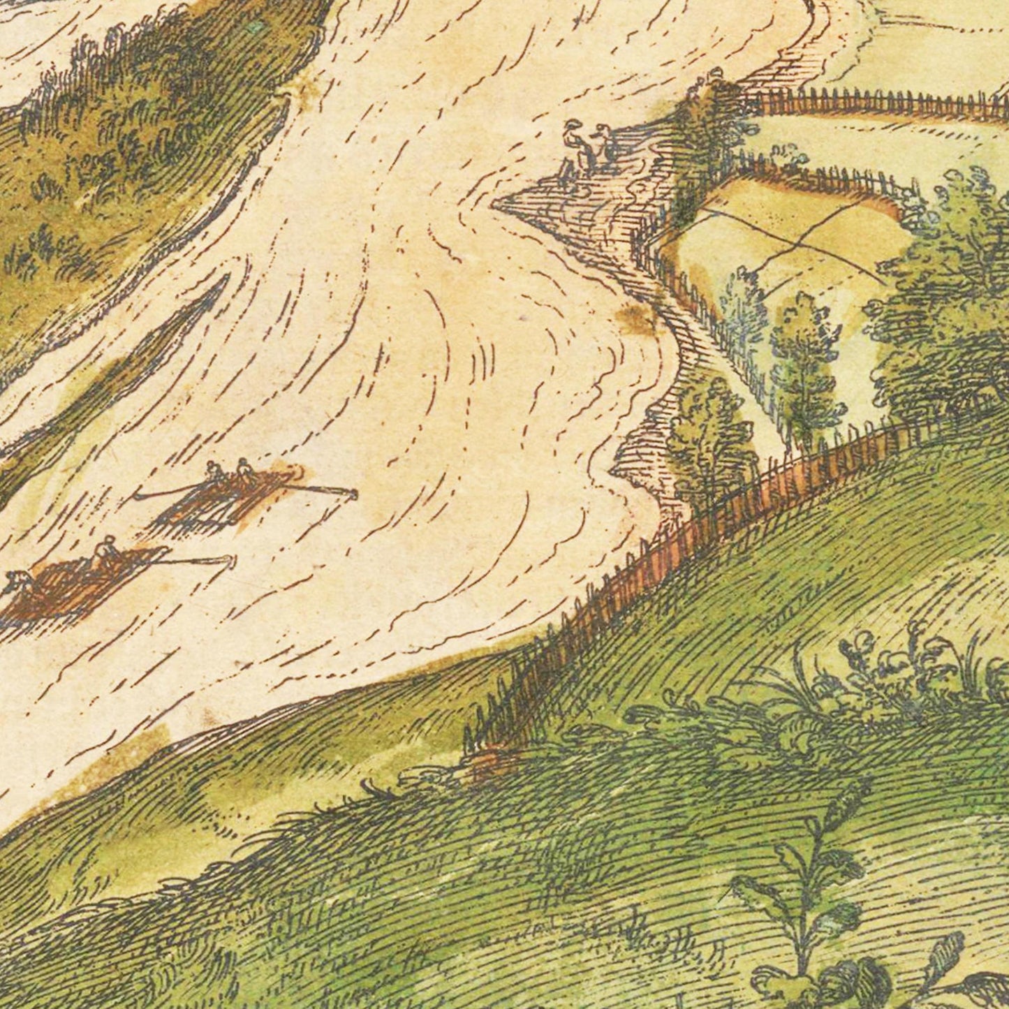 Historische Stadtansicht Landshut um 1582