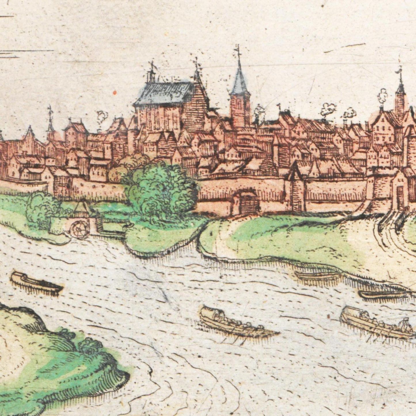 Historische Stadtansicht Straubing um 1570