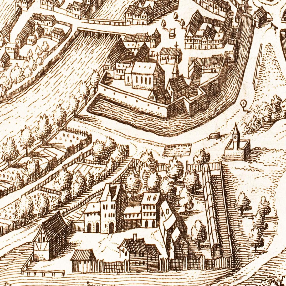 Historische Stadtansicht Bamberg um 1642