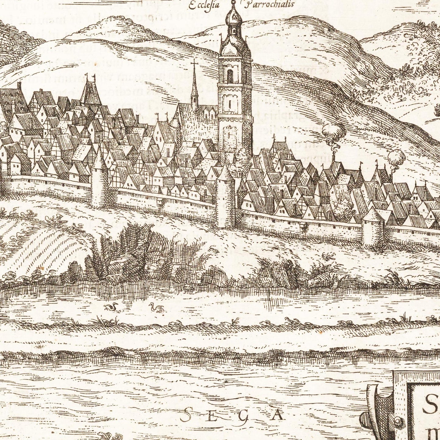 Historische Stadtansicht Siegen um 1618