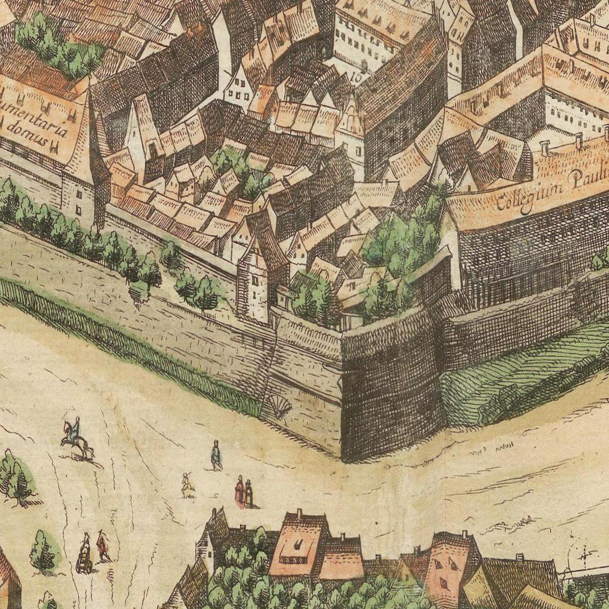 Historische Stadtansicht Leipzig um 1609