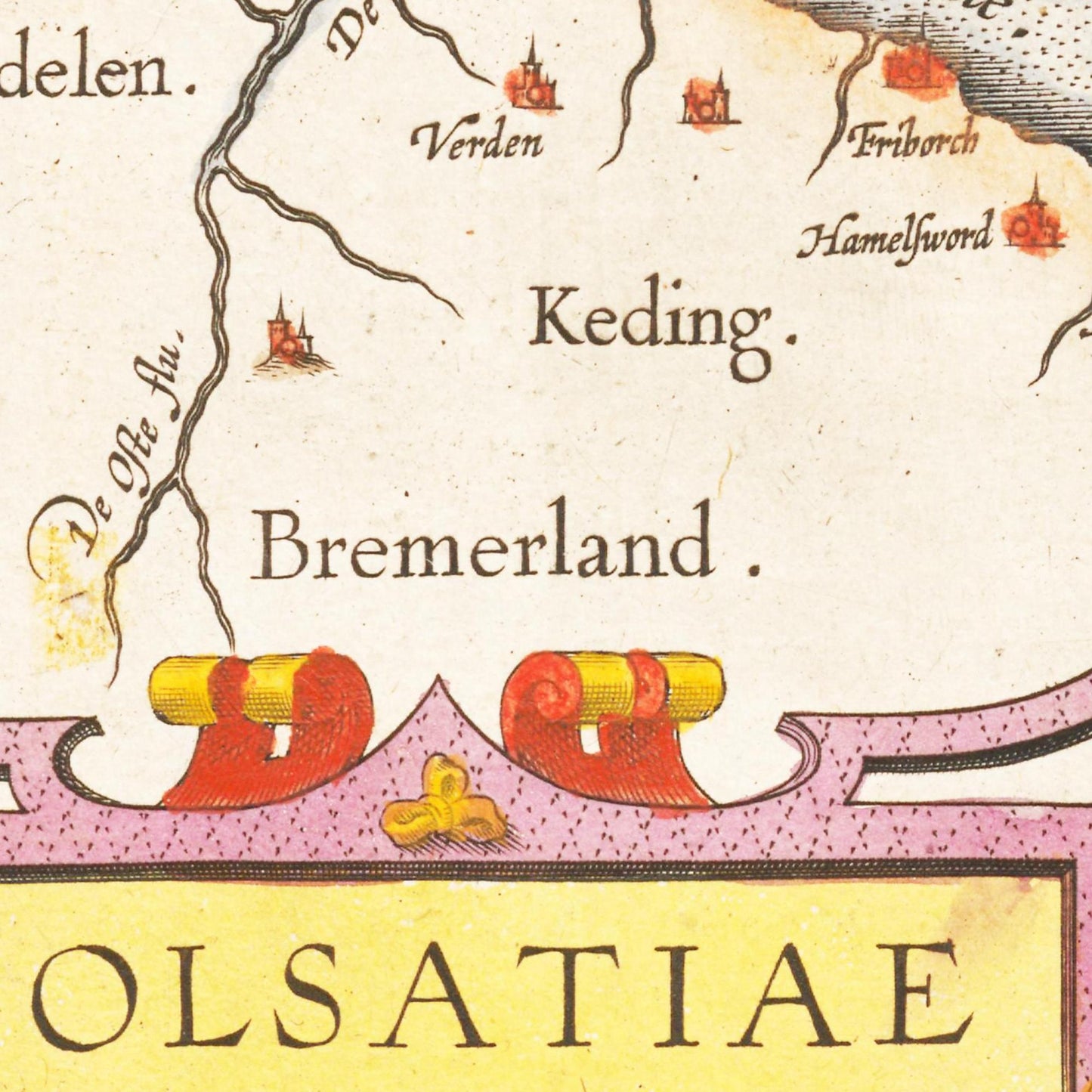 Historische Landkarte Holstein um 1609