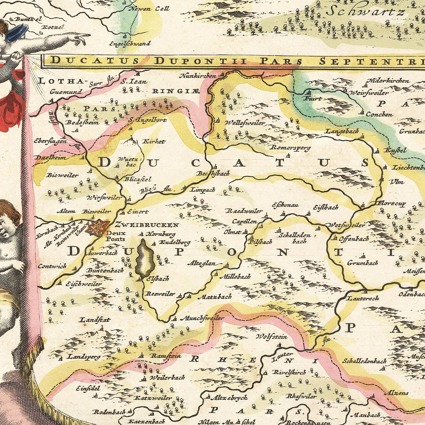 Historische Landkarte Baden um 1680