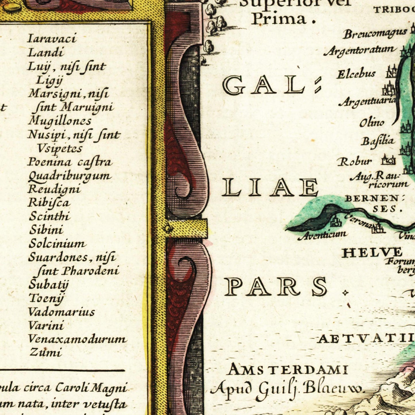 Historische Landkarte Historisches Germanien um 1647