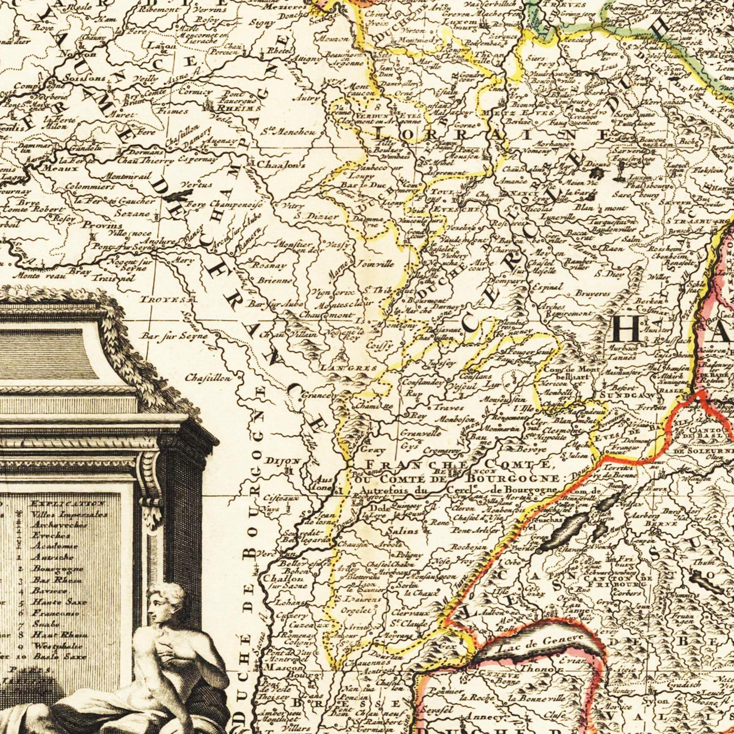 Historische Landkarte Deutschland um 1690