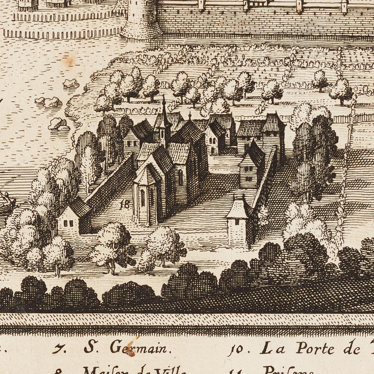 Historische Stadtansicht Genf um 1650