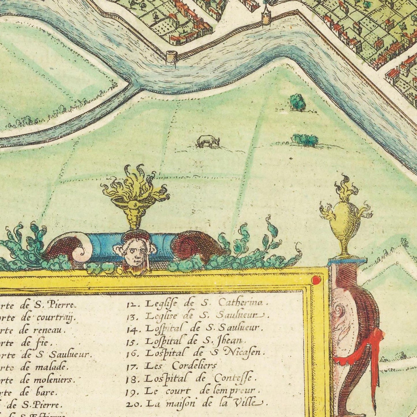 Historischer Stadtplan Lille um 1580