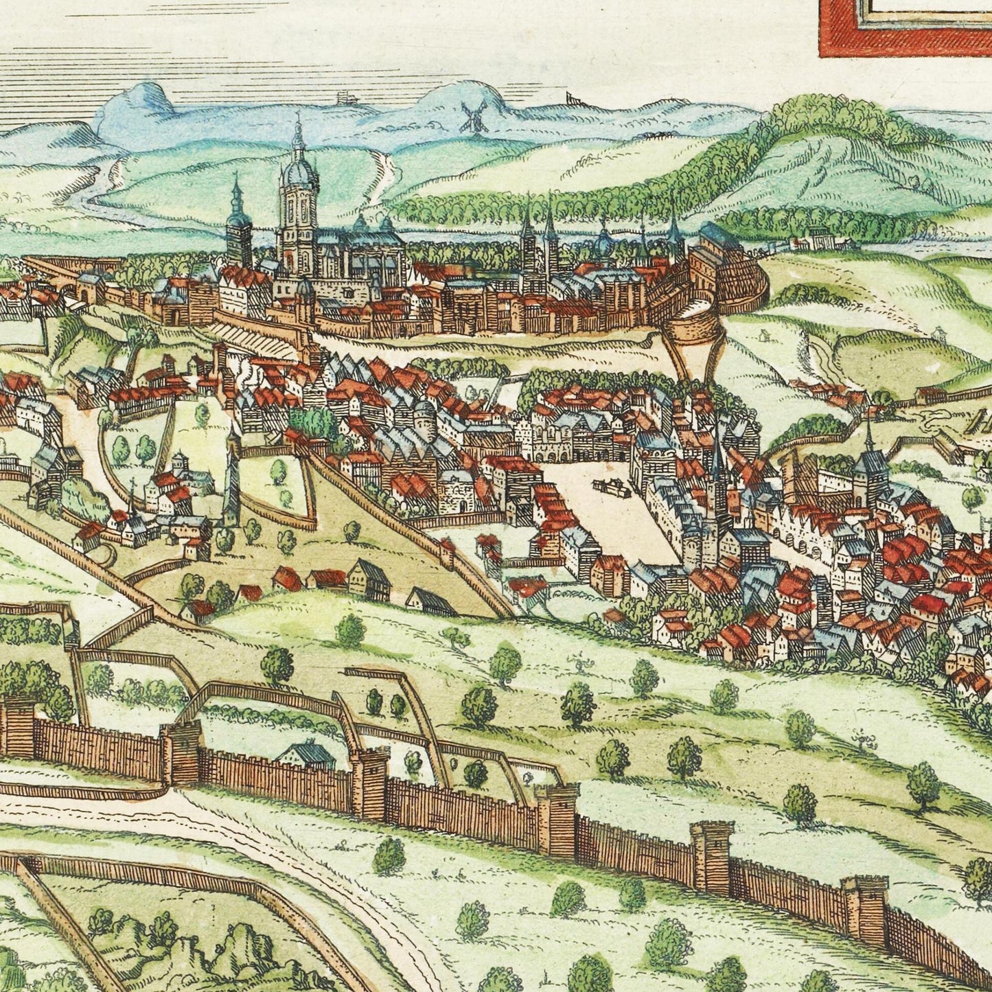 Historische Stadtansicht Prag um 1580