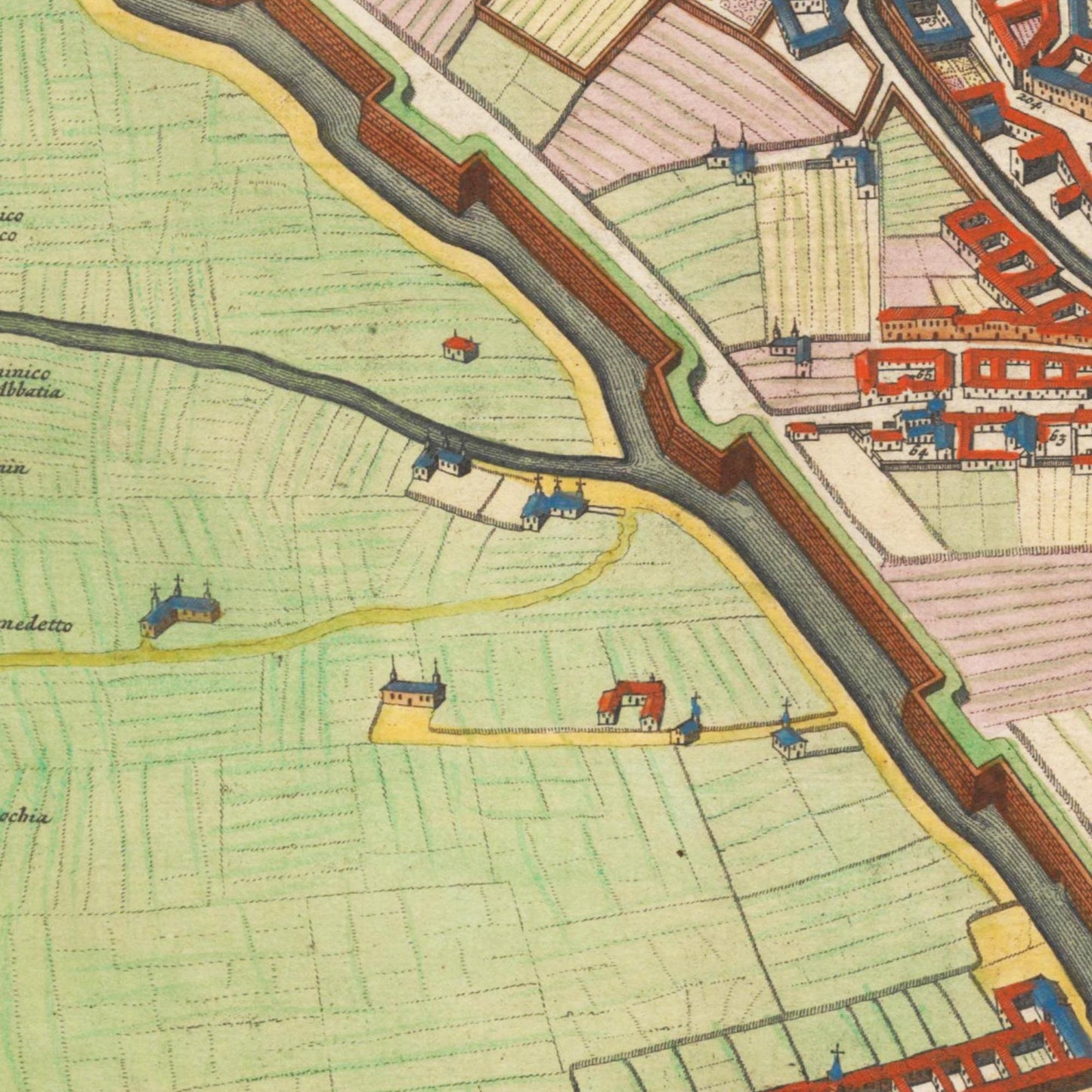 Historischer Stadtplan Mailand um 1700
