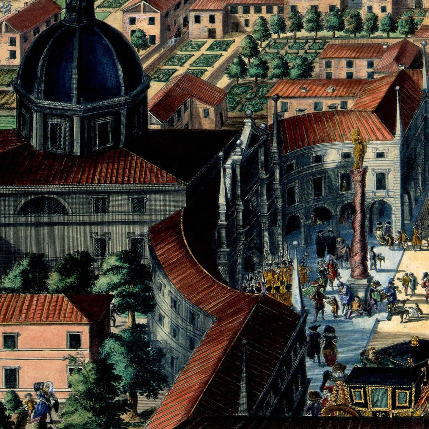 Historische Stadtansicht Turin um 1682