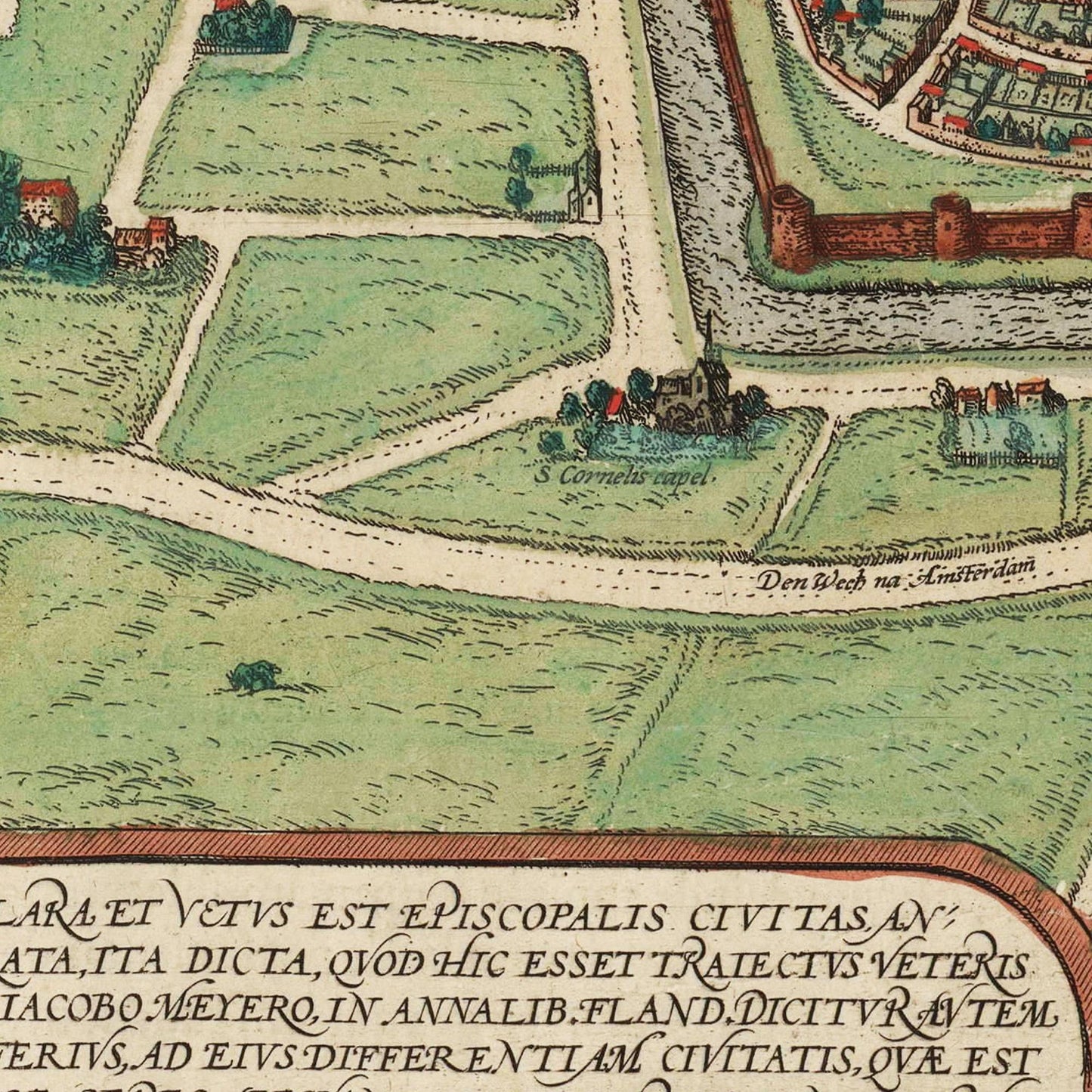 Historischer Stadtplan Utrecht um 1582