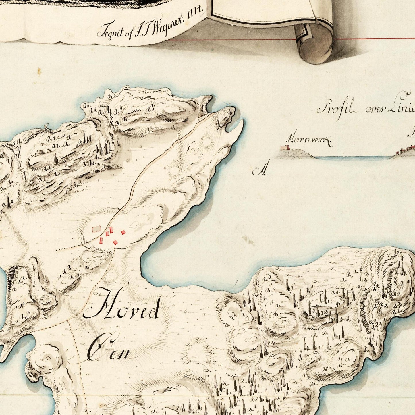 Historischer Stadtplan Oslo um 1774