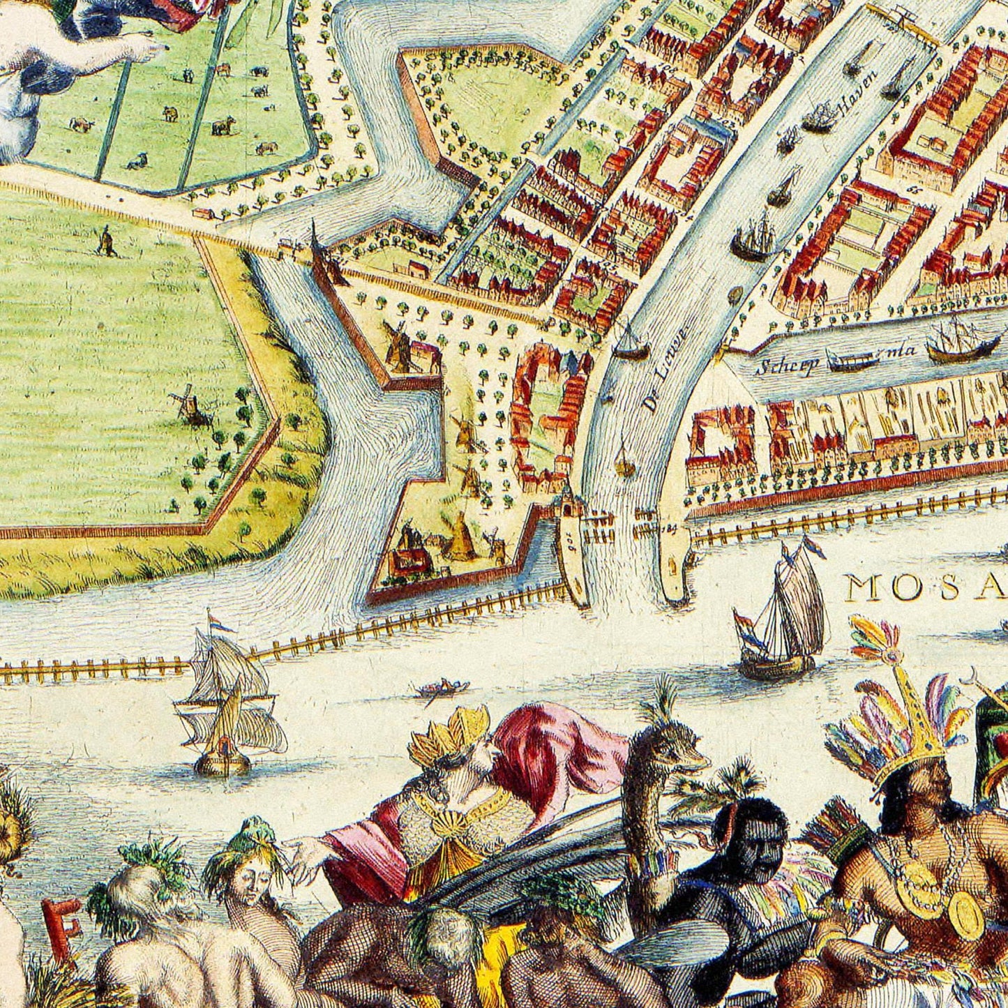 Historischer Stadtplan Rotterdam um 1689