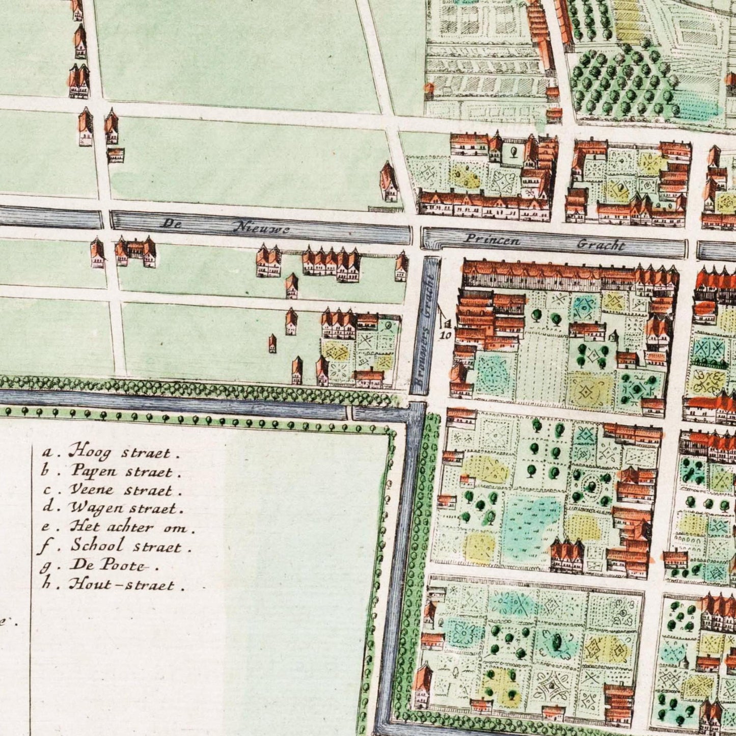 Historischer Stadtplan Den Haag um 1649