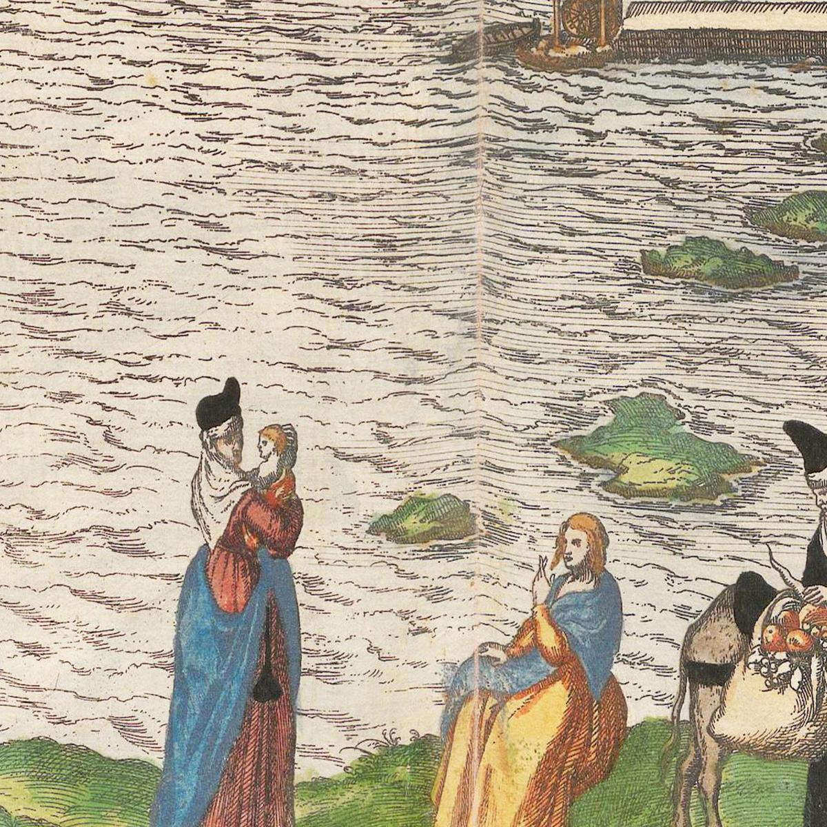 Historische Stadtansicht Santander um 1609