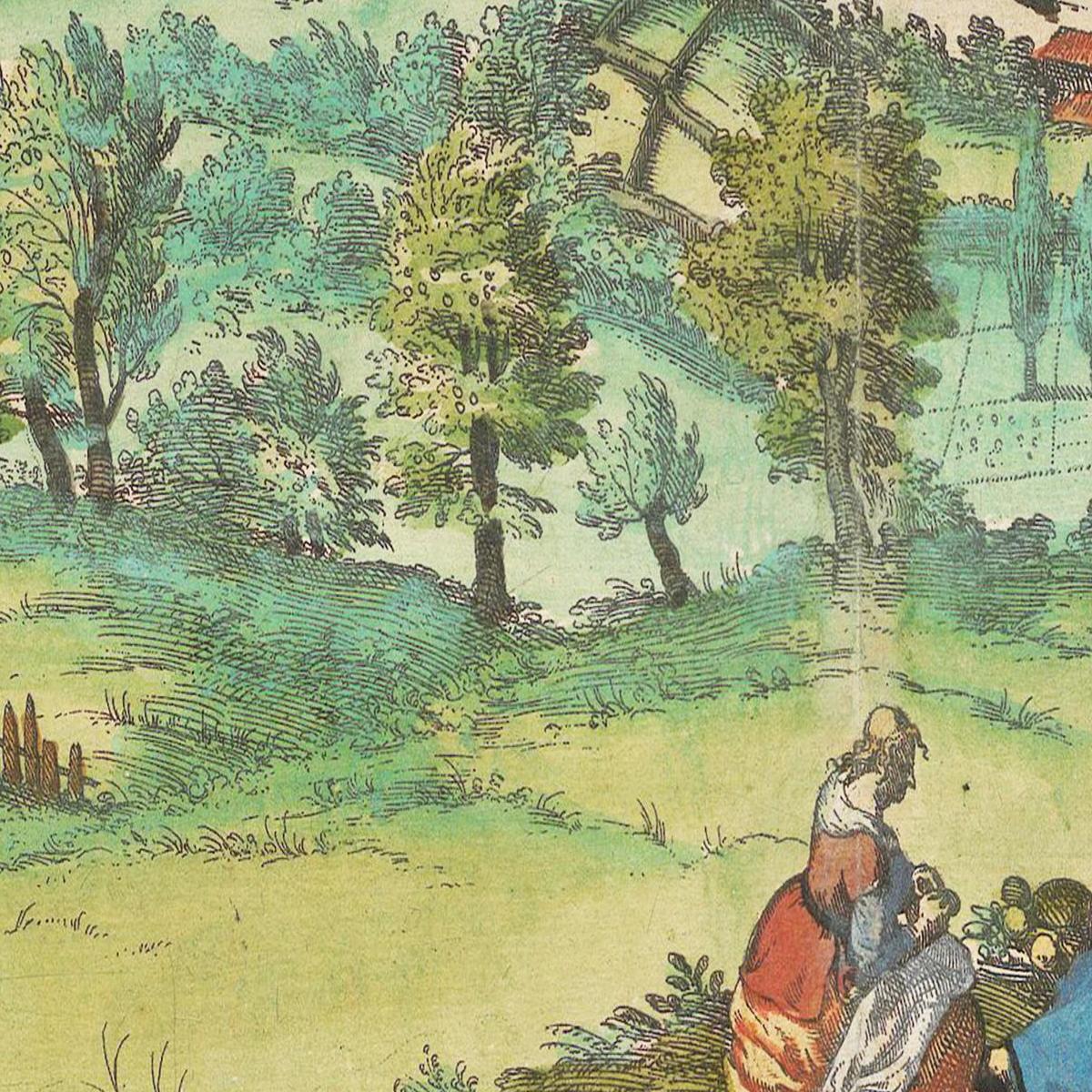 Historische Stadtansicht Bilbao um 1609