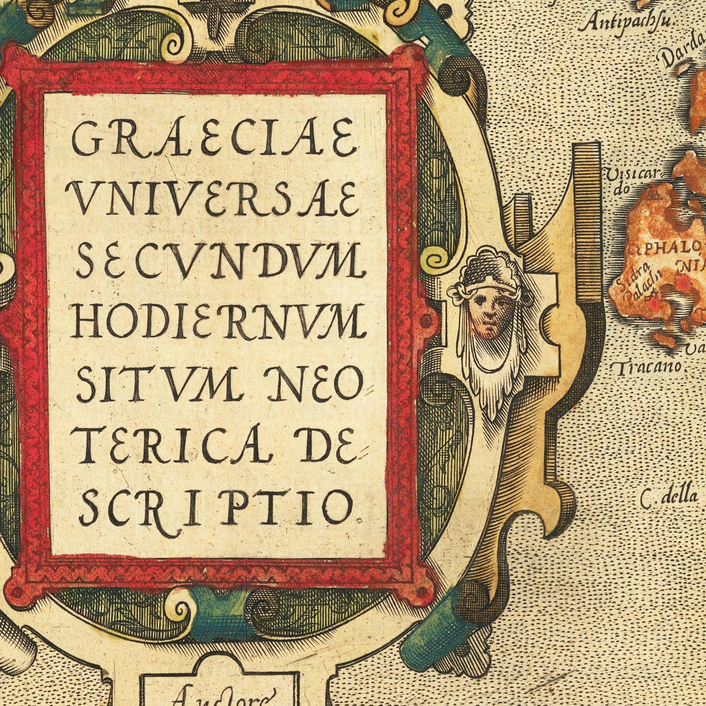 Historische Landkarte Griechenland um 1609