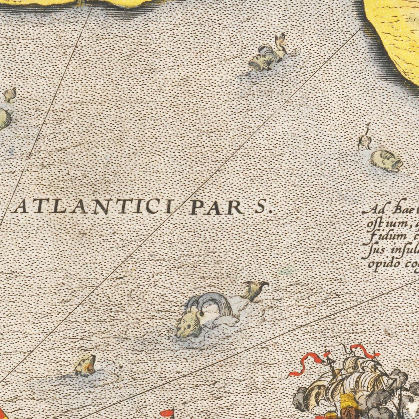 Historische Landkarte Andalusien um 1609