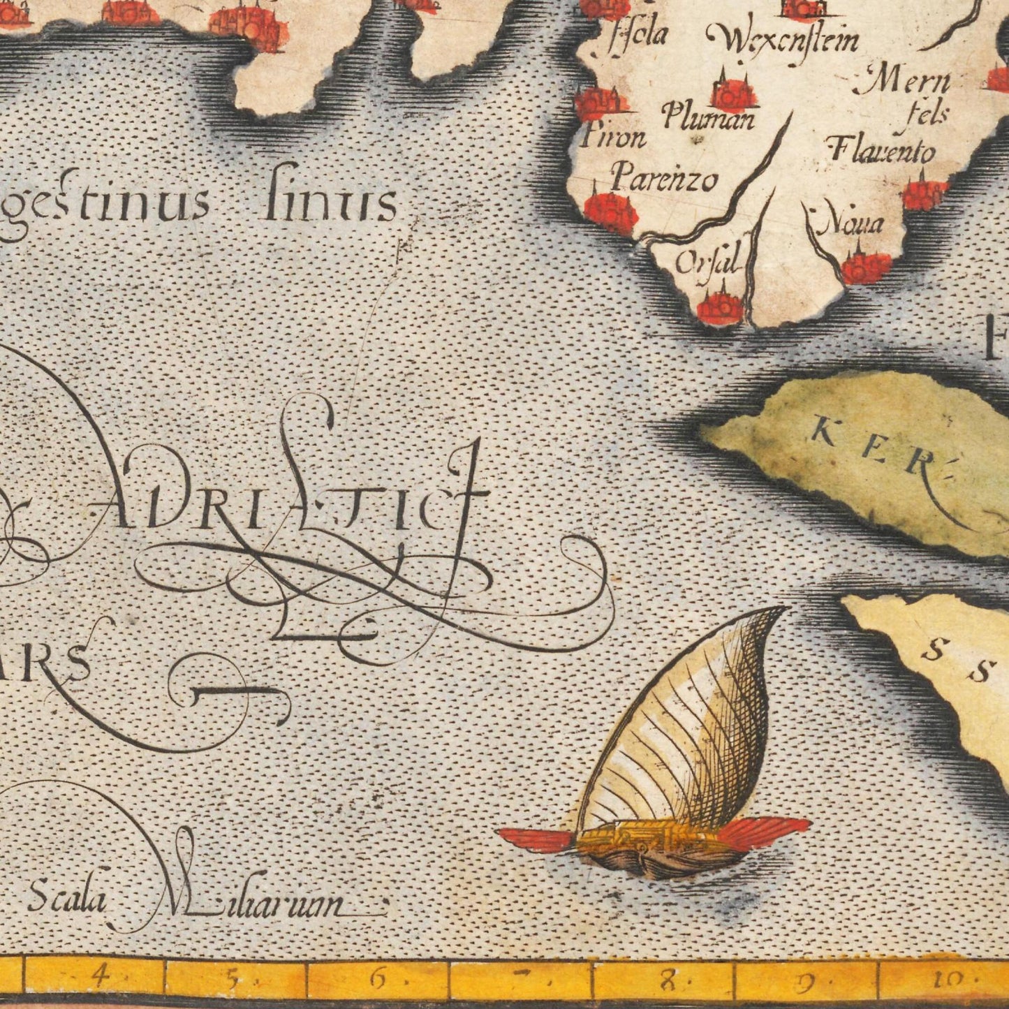 Historische Landkarte Kroatien um 1609
