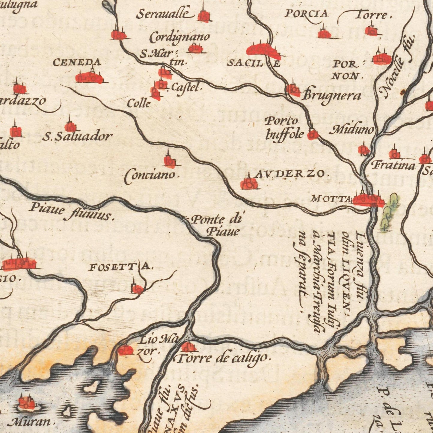 Historische Landkarte Venetien um 1609