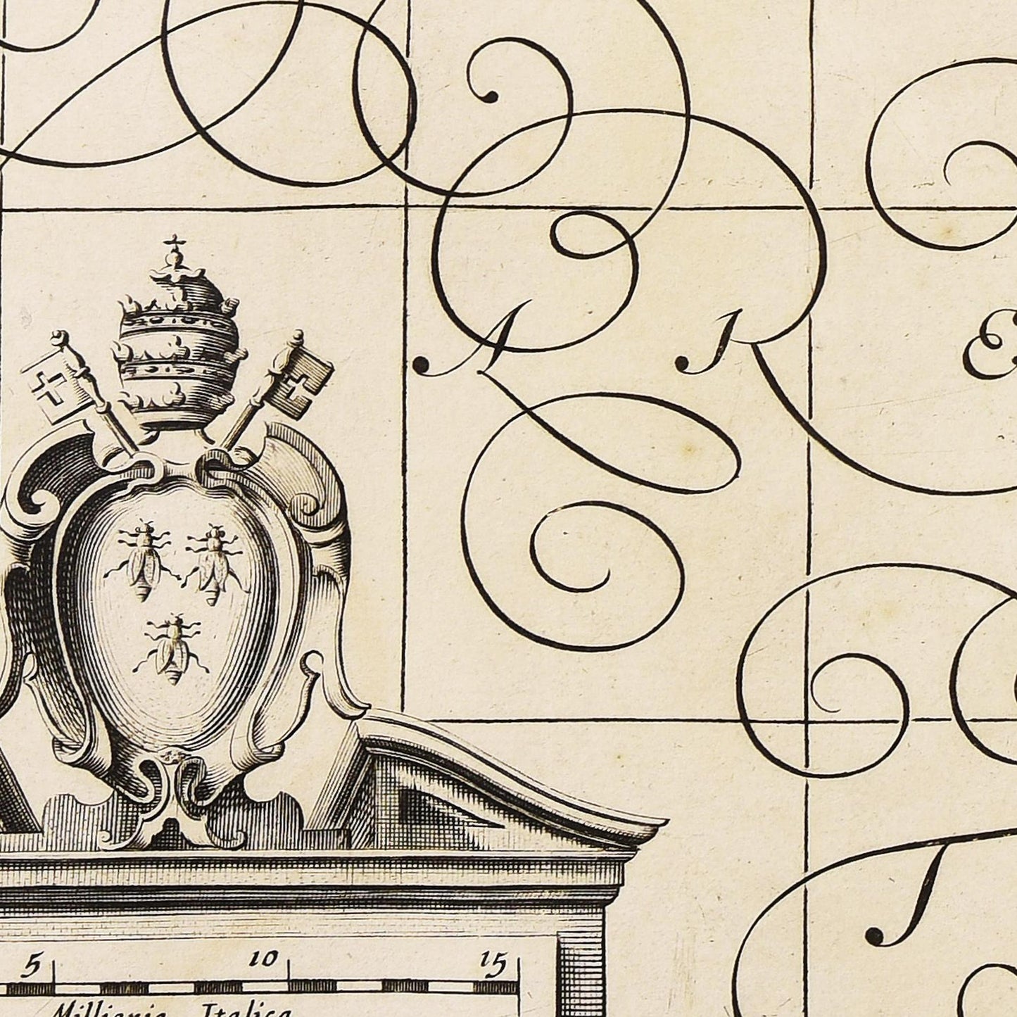 Historische Landkarte Latium um 1700