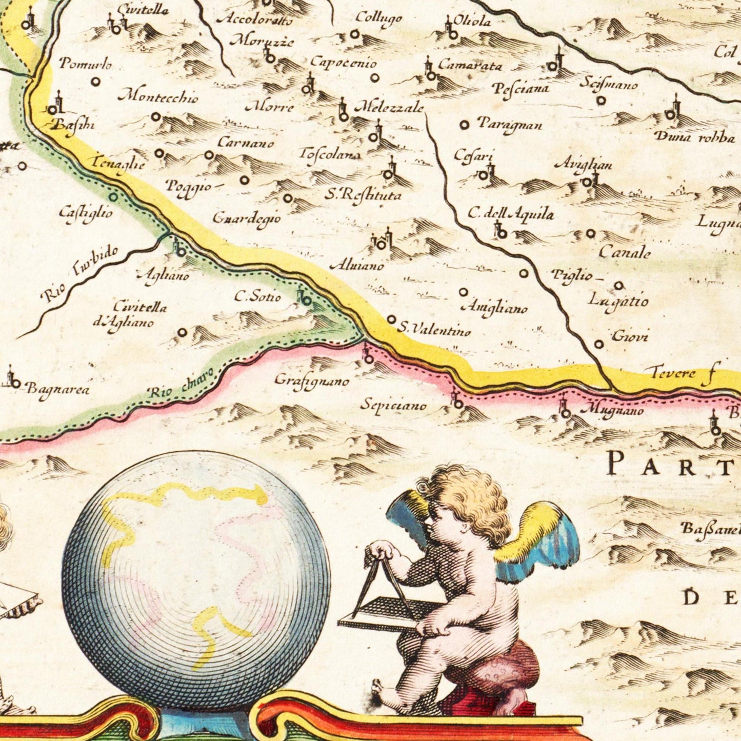 Historische Landkarte Umbrien um 1662
