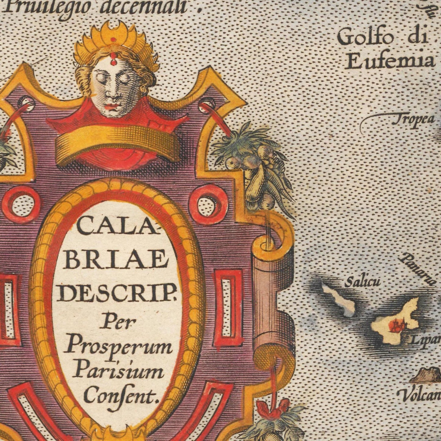 Historische Landkarte Kalabrien um 1609