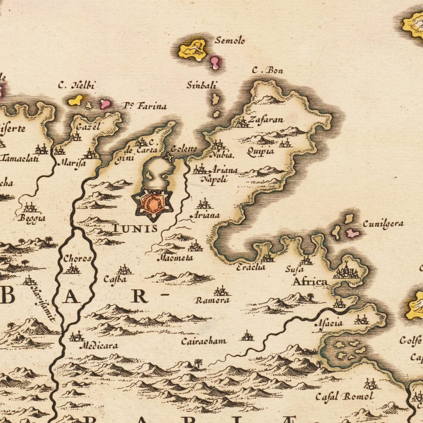Historische Landkarte Malta um 1698