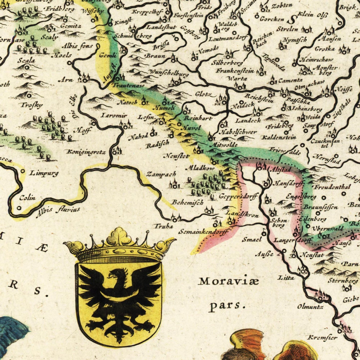 Historische Landkarte Polen um 1647